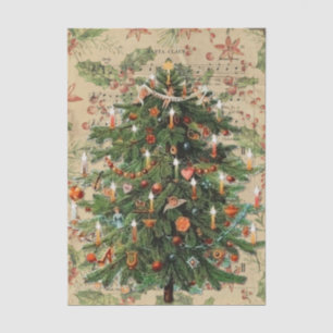 Beautifully Decorated Victorian Christmas Tree Tissue Paper