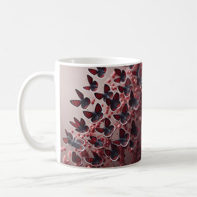 Beautifully Designed Butterflies Design Coffee Mug (Left)