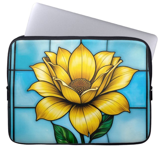 Beautifully designed floral composition laptop sleeve (Front)