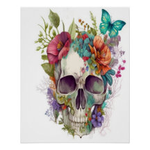beautifully detailed sugar skull