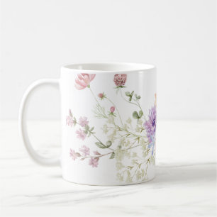 Beautifully Hand Painted Floral Print Coffee Mug
