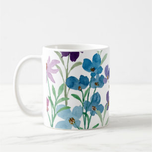 Beautifully Hand Painted Floral Print  Coffee Mug