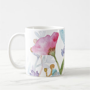 Beautifully Hand Painted Floral Print  Coffee Mug