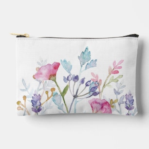 Beautifully Hand Painted Floral Print Design Accessory Pouch