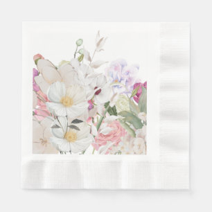 Beautifully Hand Painted Floral Print Napkin