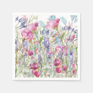 Beautifully Hand Painted Floral Print Napkin