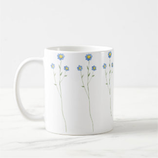 Beautifully Hand Painted Forget-me-nots  Coffee Mug