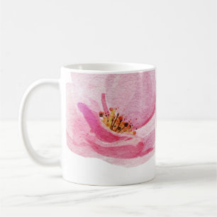 Beautifully Hand Painted Pink Peonies Coffee Mug