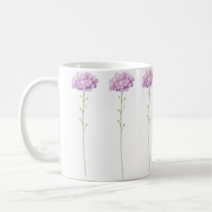 Beautifully Hand Painted Purple Wild Flowers  Coffee Mug