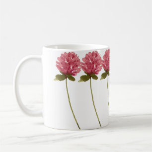 Beautifully Hand Painted Red Wild Flowers Coffee Mug
