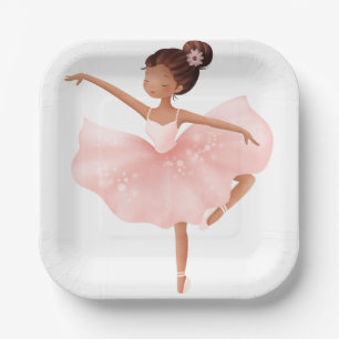 Beautifully illustrated "little Ballerinas" Paper Plate