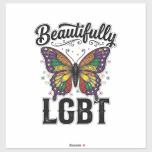 Beautifully LGBT Butterfly Vintage Pride Shirt_1