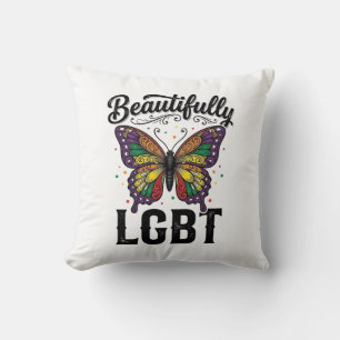 Beautifully LGBT Butterfly Vintage Pride Shirt_1 Cushion