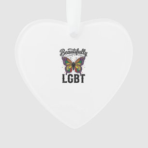 Beautifully LGBT Butterfly Vintage Pride Shirt_1 Ornament