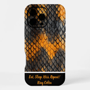 Beautifully patterned snakeskin in warm colours iPhone 16 pro max case