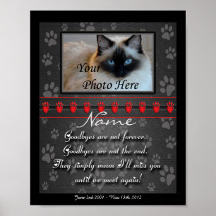 Beautifully Personalised Dog or Cat Memorial Poster