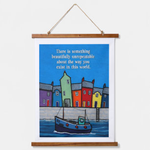 Beautifully Unrepeatable Inspirational Coastal Hanging Tapestry