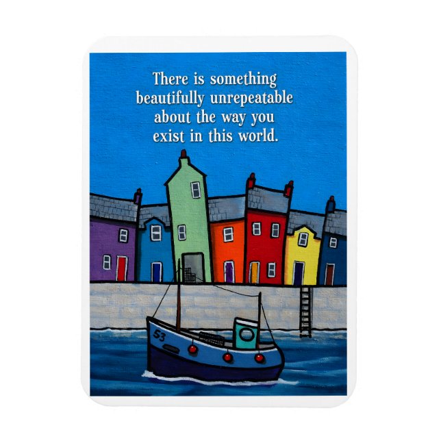 Beautifully Unrepeatable Inspirational Coastal Magnet (Vertical)