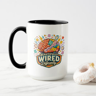 Beautifully Wired Differently Neurodivergent ADHD  Mug