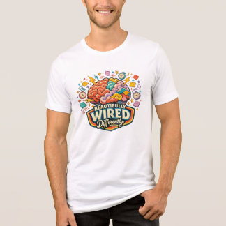 Beautifully Wired Differently Neurodivergent ADHD  Tri-Blend Shirt