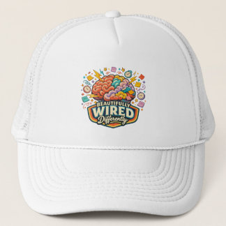 Beautifully Wired Differently Neurodivergent ADHD  Trucker Hat