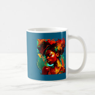 Beautuful black art african american woman coffee mug