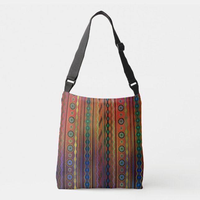 Beautuful Translucent Tribal Pattern Crossbody Bag (Front)