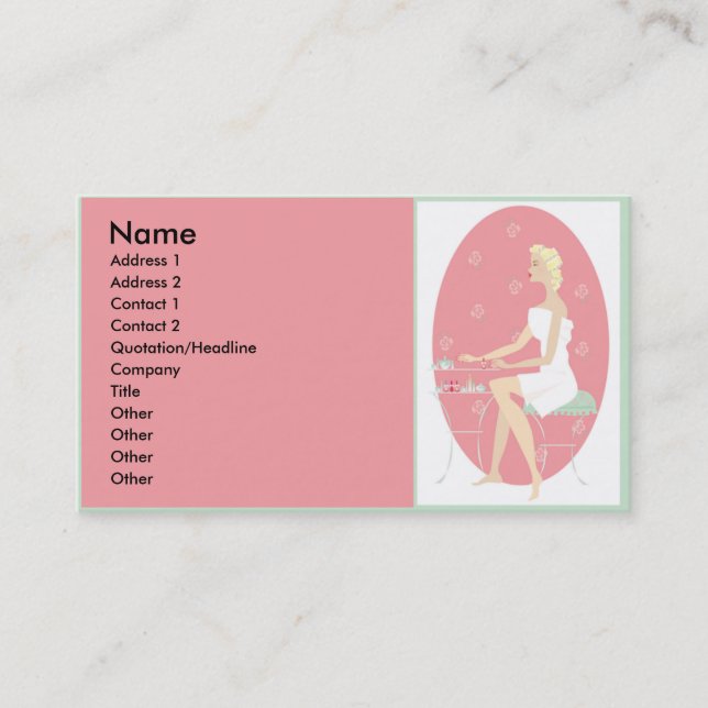 Beauty #5 Business Card (Front)