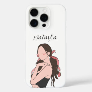 Beauty Aesthetic Girl Customisable iPhone 16 Pro Case
