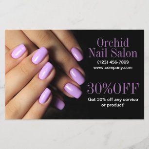 Beauty Aesthetician Manicure Nail Salon Price List Flyer