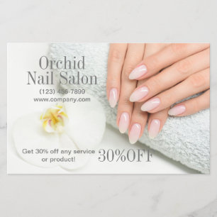 Beauty Aesthetician Manicure Nail Salon Price List Flyer