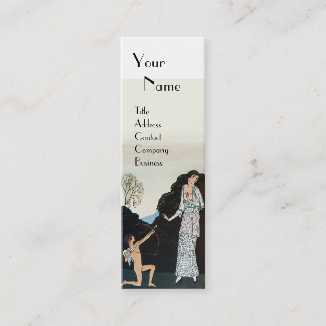 BEAUTY AND CUPID -  FASHION DESIGNER MAKEUP ARTIST MINI BUSINESS CARD (Front)