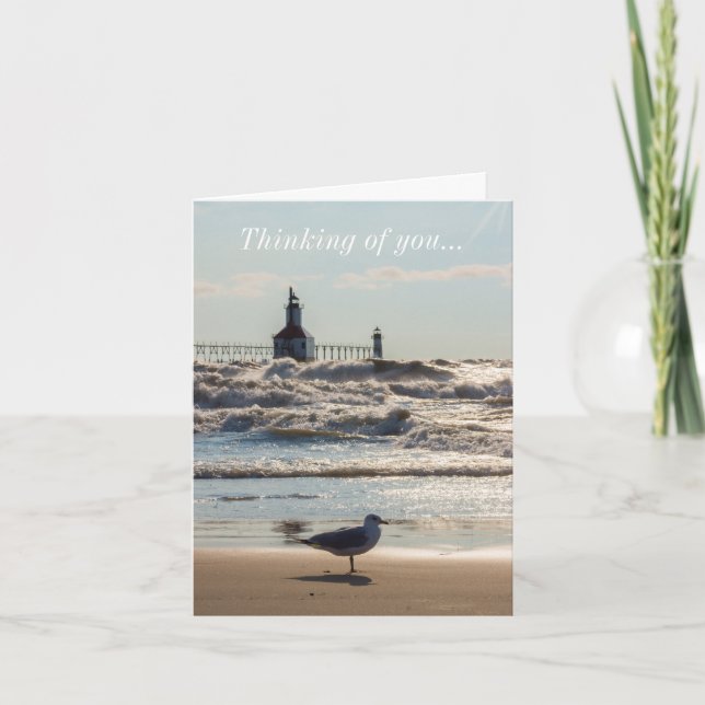Beauty And Force Thinking Of You Card (Front)