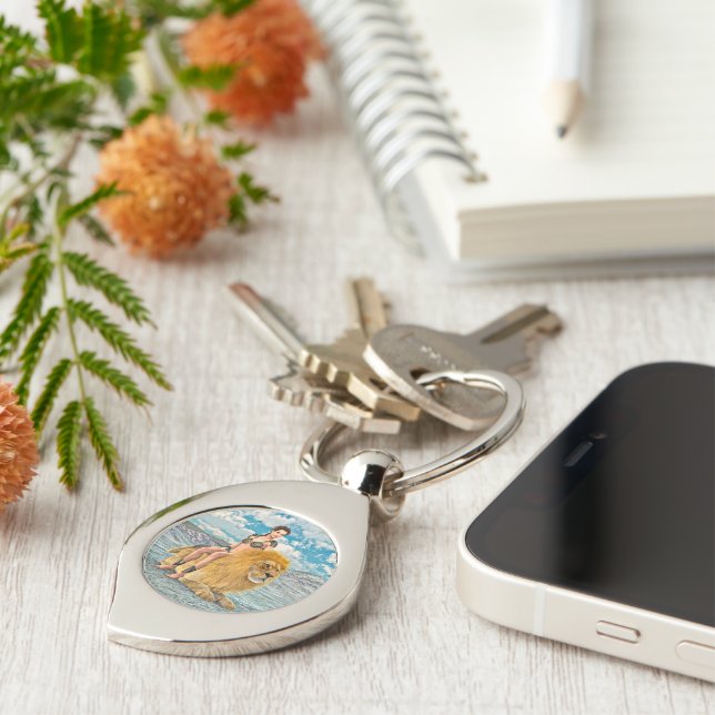 Beauty and Lion Key Ring (Side)