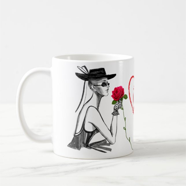 Beauty and love coffee mug (Left)