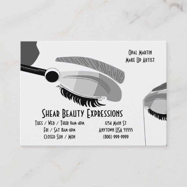 Beauty And Make Up Business Card (Front)