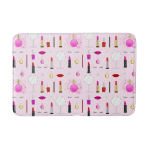 Beauty and makeup bath mat