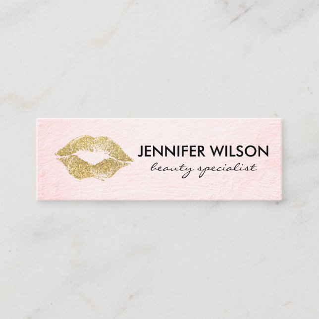 Beauty and Makeup Mini Business Card (Front)