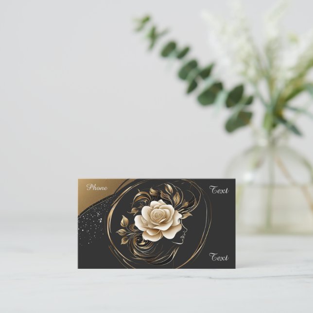 Beauty and Personal Care Salon Business Card (Standing Front)