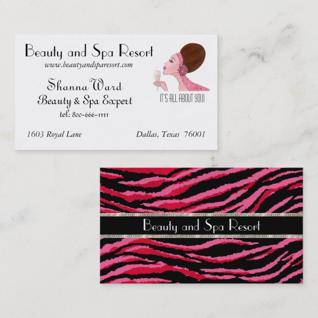 Beauty and Spa Diva Business Cards (Front/Back)