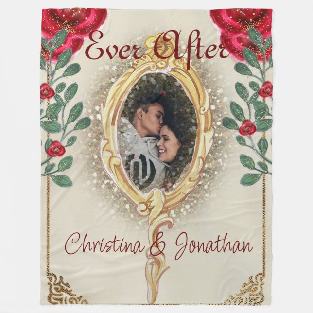 Beauty and the Beast Fairy Tale Photo Fleece Blanket (Front)