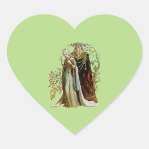 Beauty and the Beast Heart Sticker