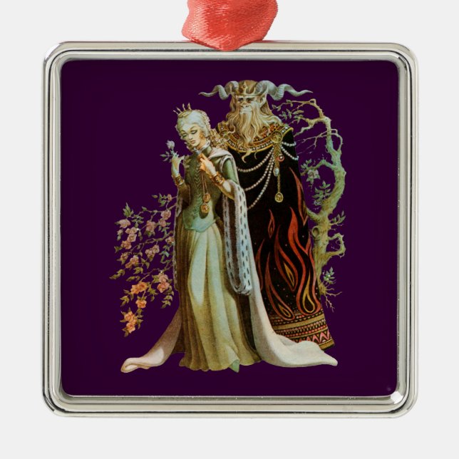 Beauty and the Beast Metal Ornament (Front)