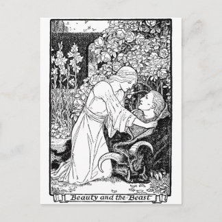 beauty and the beast postcard