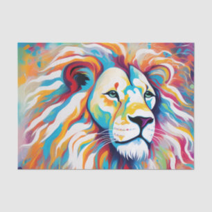 Beauty animal ethereal abstract white lion tissue paper