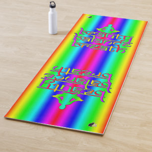 Beauty Balance Breath Rainbow Intentions Yoga Mat