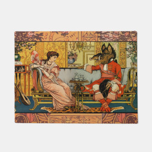 Beauty Beast Classic Fairy Tale Characters Doormat