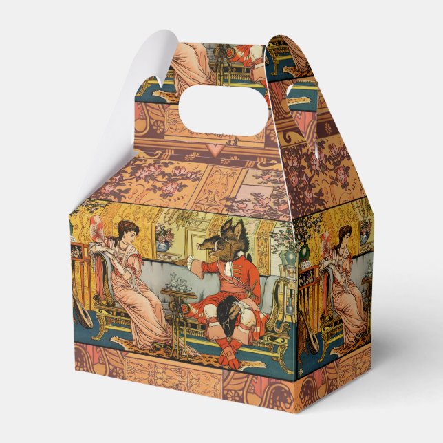 Beauty Beast Classic Fairy Tale Characters Favour Box (Front Side)