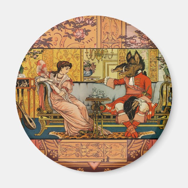 Beauty Beast Classic Fairy Tale Characters Magnet (Front)