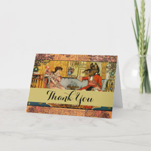 Beauty Beast Classic Fairy Tale Characters Thank You Card